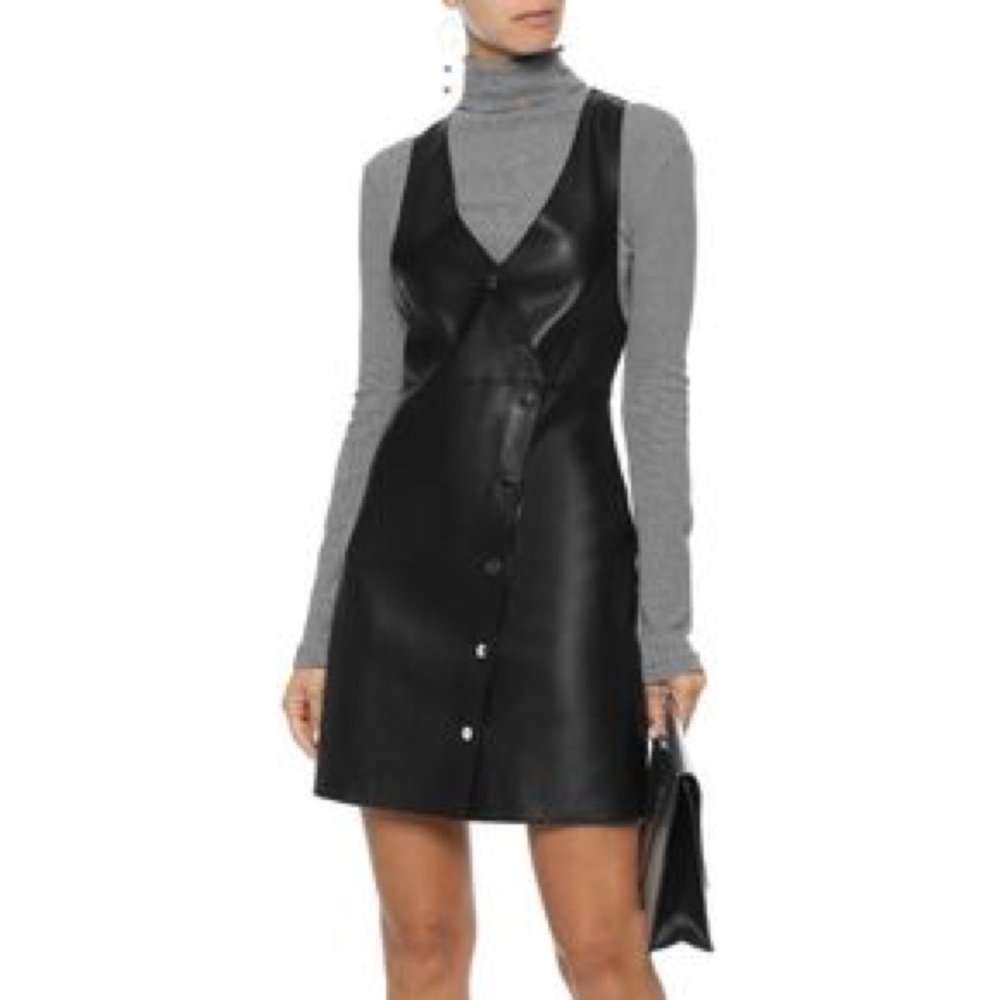 ❌SOLD❌Maje Rajani Leather Mini Dress - Picture 8 of 8